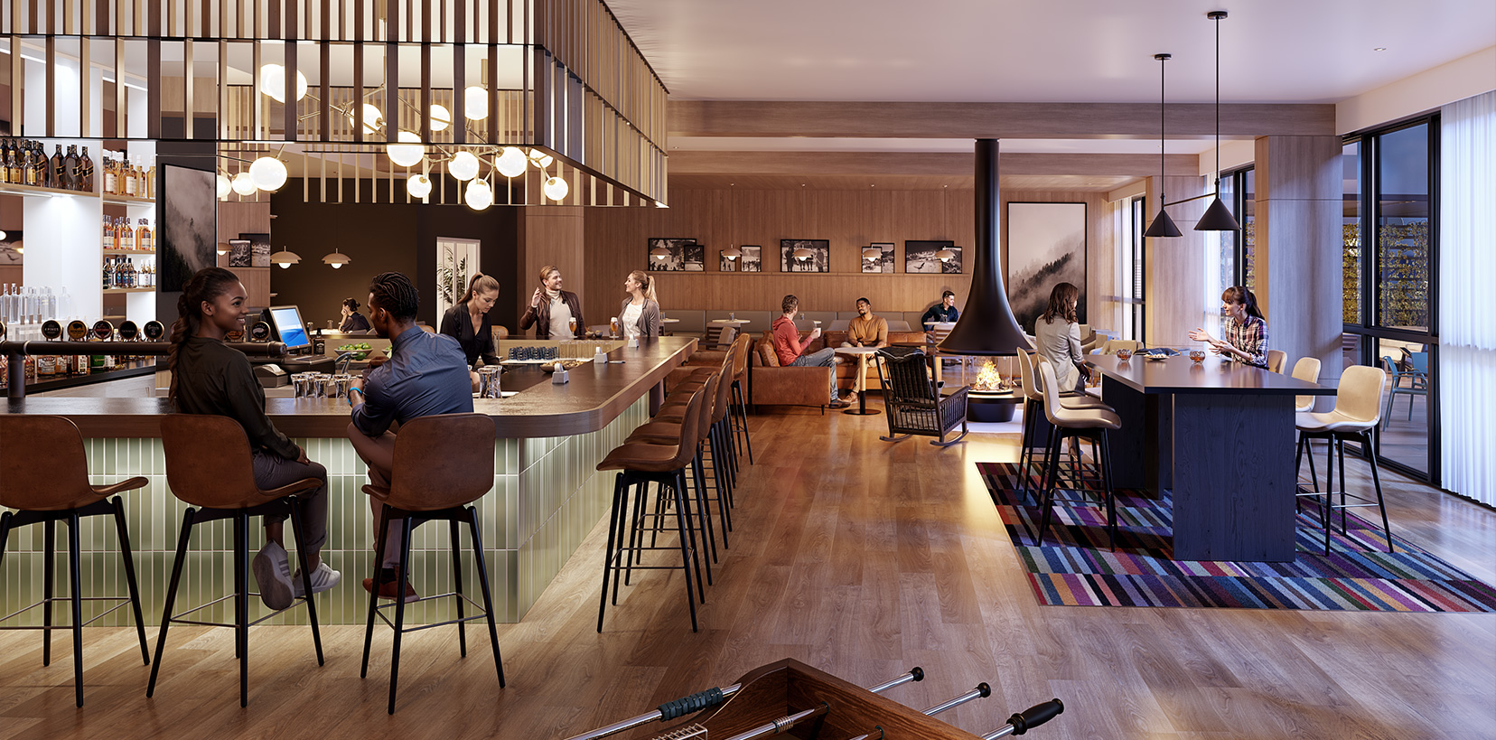 Espace Bar dans le projet de condo-hôtel ALPINN